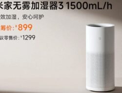 Xiaomi Luncurkan Mijia No-Mist Humidifier 3 (1500mL/jam) dengan Tangki Air 6L dan Desain Modular Agar Mudah Dibersihkan