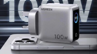 Charger GaN Ugreen Nexode Pro 100W Meluncur dengan Layar Berwarna dan Desain Empat Port