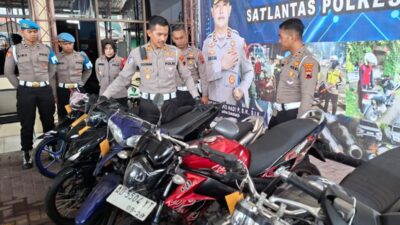 Satlantas Polres Sukoharjo Sita 73 Motor Knalpot Brong, Pengambilan Harus Bersama Orang Tua