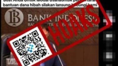[HOAKS] Bank Indonesia Cairkan Dana Hibah untuk Masyarakat Kurang Mampu