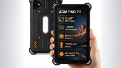 AGM Pad 3 Compact Meluncur dengan Layar 8,68 Inci, Chipset MediaTek Helio G99, dan Bodi Tangguh
