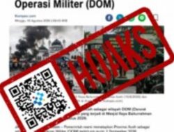 [HOAKS] Pemerintah Tetapkan Aceh Darurat Operasi Militer pada 1 September 2026