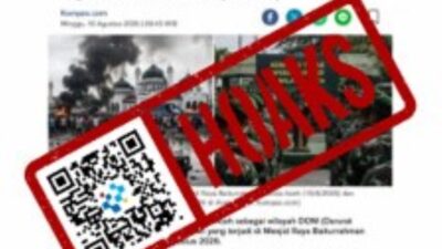 [HOAKS] Pemerintah Tetapkan Aceh Darurat Operasi Militer pada 1 September 2026
