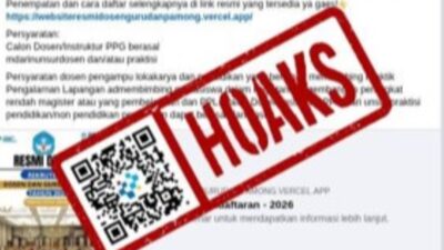 [HOAKS] Tautan Pendaftaran Dosen dan Guru Pamong 2026