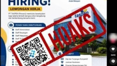 [HOAKS] Pendaftaran Lowongan Kerja PT Taspen