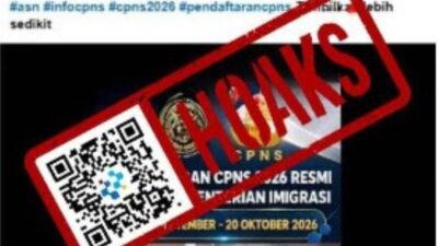 [HOAKS] Pendaftaran CPNS Kementerian Imigrasi Periode 6 September-20 Oktober 2026