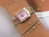 Timex Meluncurkan Dua Jam Tangan Éclat Berbentuk Persegi dengan Hiasan Kristal dan Batu “Rose Quartz” Alami