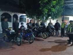 Lagi, Patroli Tengah Malam Polsek Kartasura Amankan 6 Motor Knalpot Brong