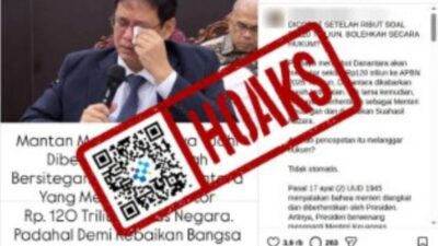 [HOAKS] Foto Purbaya Menangis setelah Diberhentikan sebagai Menteri Keuangan