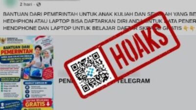 [HOAKS] Tautan Bantuan Laptop dan Ponsel untuk Mahasiswa
