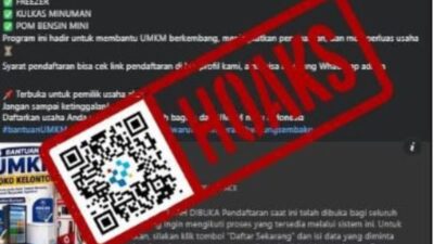 [HOAKS] Tautan Pendaftaran Bantuan Kulkas hingga Pom Mini untuk UMKM