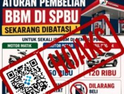 [HOAKS] Aturan Baru Pertamina Batasi Pembelian BBM di Semua SPBU