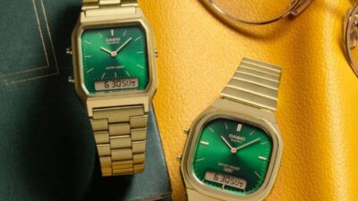 Casio Luncurkan Dua Jam Tangan Vintage Terjangkau dengan Dial Hijau “Sunray” dan Tali Bernuansa Emas