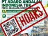 [HOAKS] Tautan Lowongan Kerja Adaro Andalan Indonesia 2026