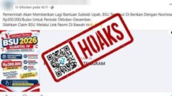 [HOAKS] Tautan Pendaftaran BSU Oktober-Desember Lewat Telegram