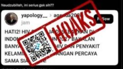 [HOAKS] HIV Sengaja Disebarkan di Indonesia hingga 2027