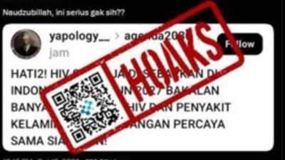 [HOAKS] HIV Sengaja Disebarkan di Indonesia hingga 2027