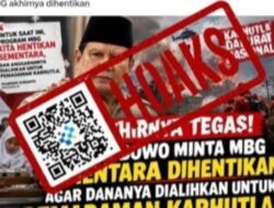 [HOAKS] MBG Berhenti Sementara, Anggaran Dialihkan untuk Pemadaman Karhutla