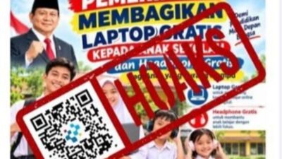 [HOAKS] Tautan Pendaftaran Laptop Gratis untuk Anak Sekolah
