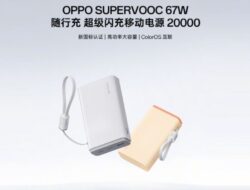 Oppo Meluncurkan Power Bank Baru Berkapasitas 15.000mAh dan 20.000mAh dengan Dukungan Daya 80W dan 67W
