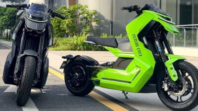 Future Eyes E-Moto F150 Pro, Sepeda Motor Listrik Bergaya ADV dengan Desain Futuristik dan Suspensi depan “Upside-down